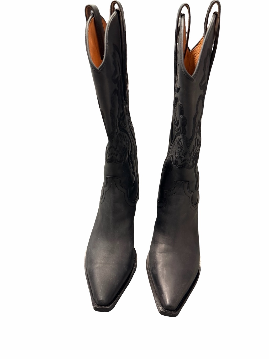 Jeffrey Campbell Black Western Knee-High Heeled Boots